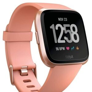 Rose gold Fitbit versa